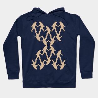 X marks the Sasquatch, Spooky Monster Pattern of Bigfoot Hoodie